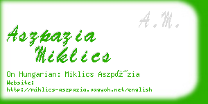 aszpazia miklics business card